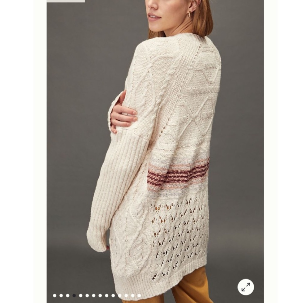Anthropologie Pilcro Jemma Cable-Knit Cardigan - Picture 4 of 8